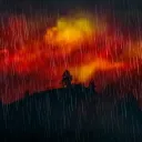 Flame and rain Civilization blue lock Discord server icon