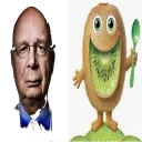 Lloyd X kiwi with a spoon