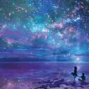 夜の間