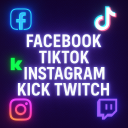 Twitch Tiktok Instagram Kick Facebook Discord server icon