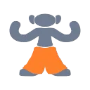 monkey with cool pants
