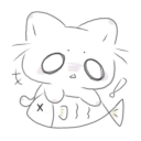 cat with fish