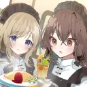 Touhou Girls Kissing: Lesbian Maid Café