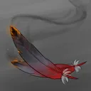 a nest of burnt feathers