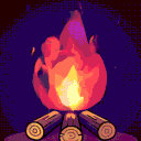 Purple Fireplace