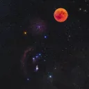 The Moon over Orion