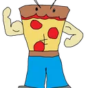 PIZZA WEARING PANTS