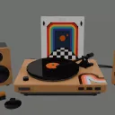 random record / cafe store Discord Server Icon