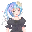 チユリとVさんの交流花畑