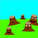 Mante steht im Wald