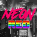 Neon Red Discord Server Icon