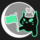 Grey Cat The Flag