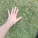 touching grass