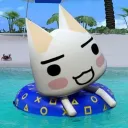 cat in a floatie's icon