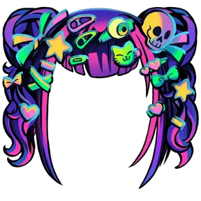 Neon Decora Hair, Avatar Decoration