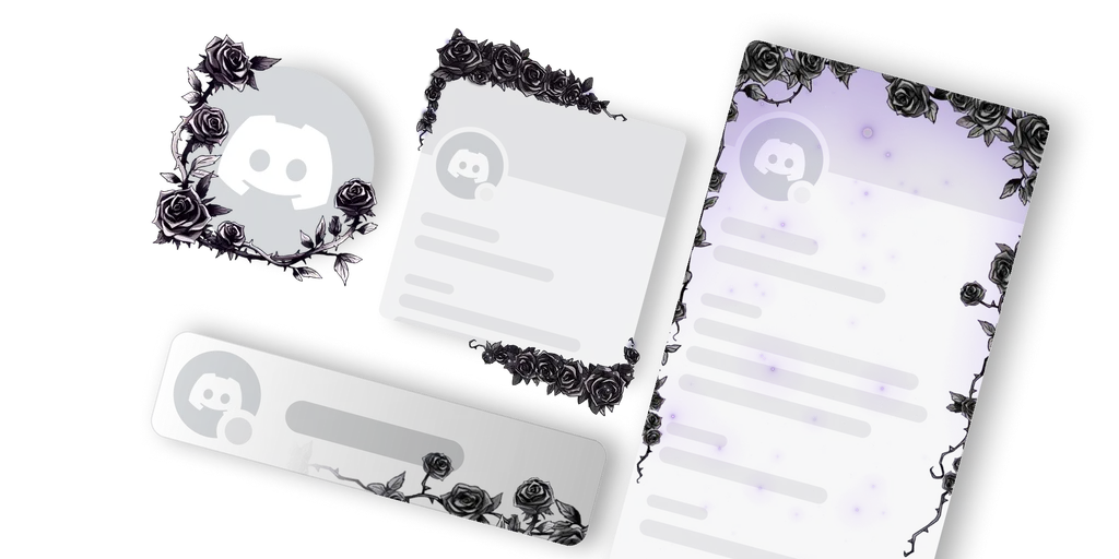 4pc Dark Roses Bundle (Black), Bundle