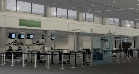 Alaska Airlines splash