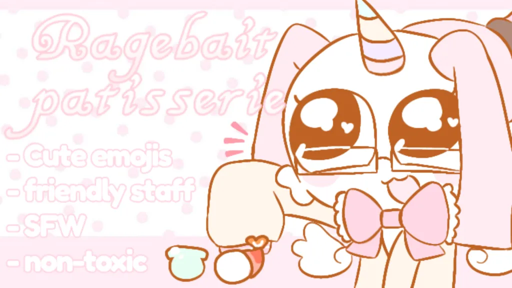 ﹒𓎟𓎟 ﹒♯ Ragebait ♡ patisserie 𓏵 ࣪ ˖🦐ˎˊ˗ Discord server banner