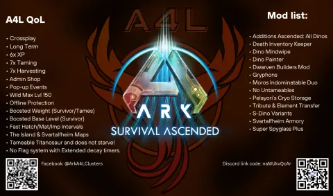 ARK A4L PvE Servers splash