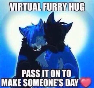 hug a furry Discord sticker