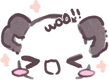 panda kim / excited Discord sticker