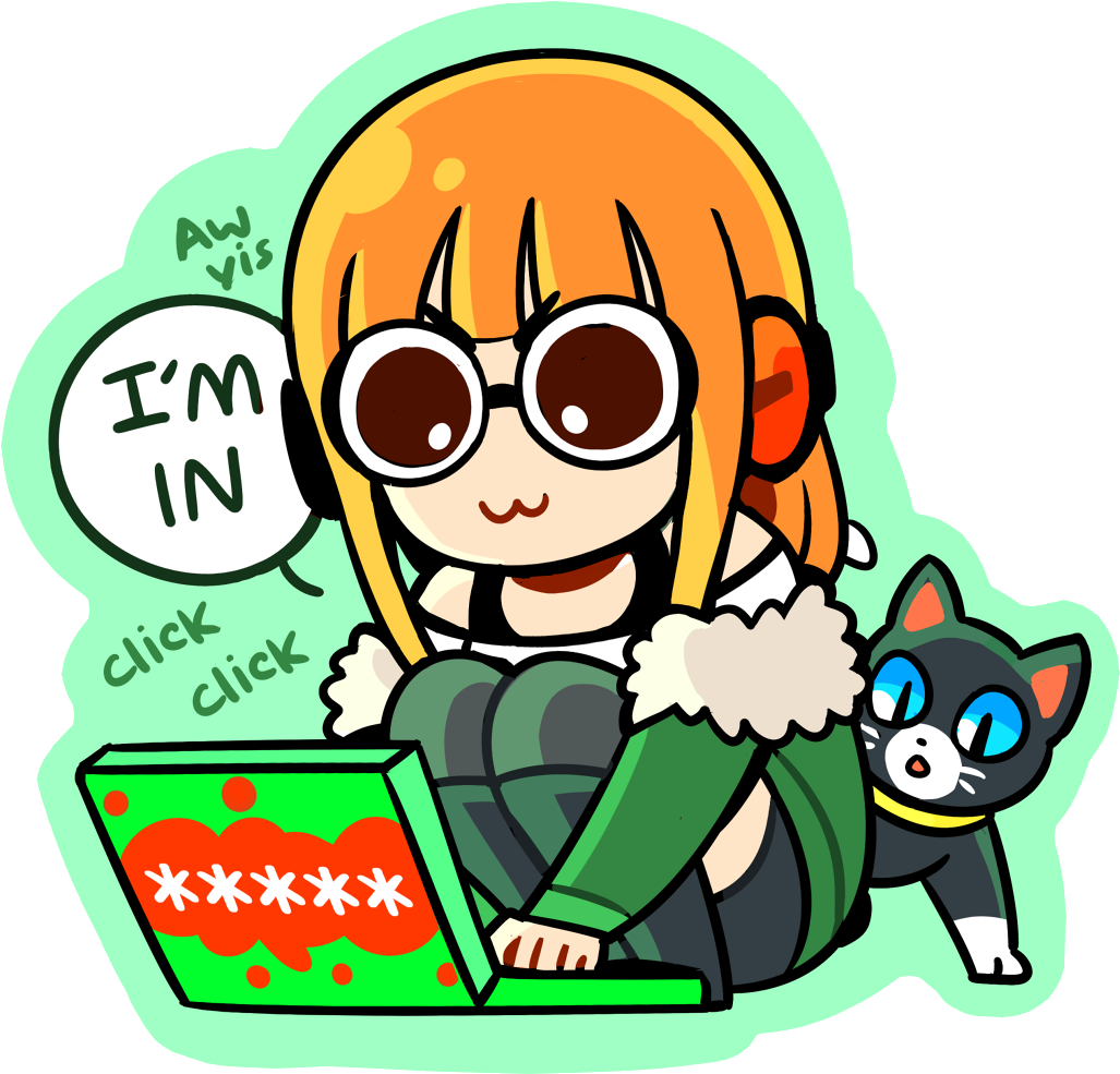Futaba Hacker Discord sticker