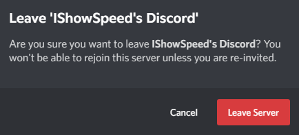 leave the server