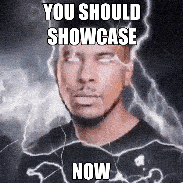 YOU SHOULD SHOWCASE NOW Discord sticker