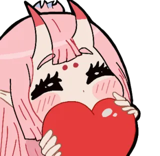 ZeroTwoLoveHeartBlush Discord sticker