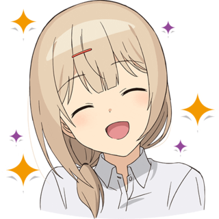 Cute Happy Smile with Sparkles Discord sticker