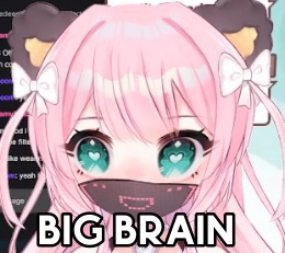 nii big brain captioned Discord sticker