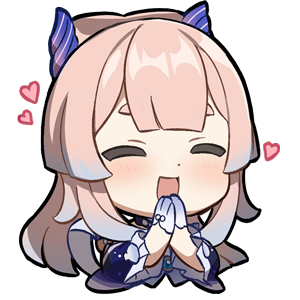 KokomiHearts Discord sticker