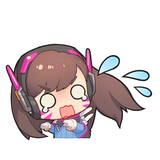 D.Va Astonished Discord sticker