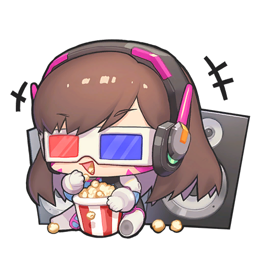D.Va  Popcorn Discord sticker