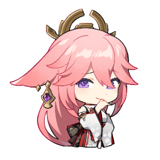 Yae Miko How cute Discord sticker