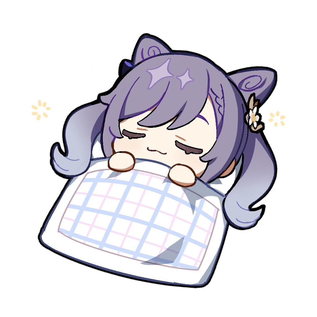 Keqing Sleeping Discord sticker