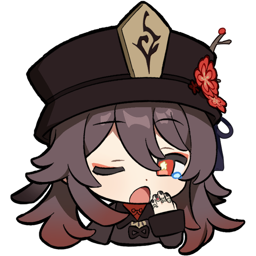 Hu Tao Yawn Discord sticker