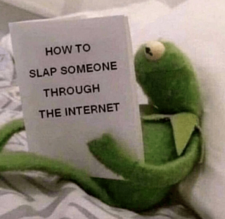 Kermit how to slap someone Discord sticker