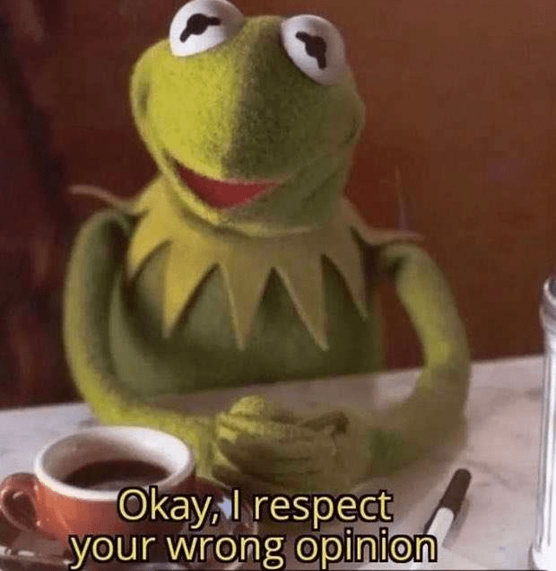 Kermit wrong opinion Discord sticker