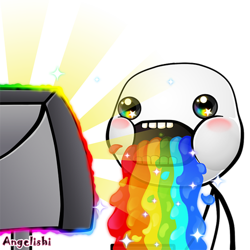 Rainbow Blergh Discord sticker