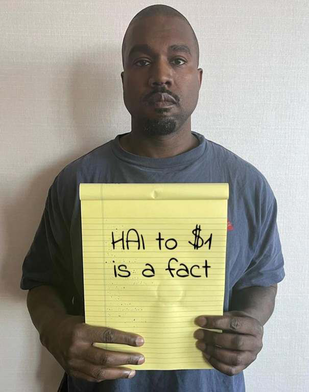 Kanye HAI=1$ Discord sticker
