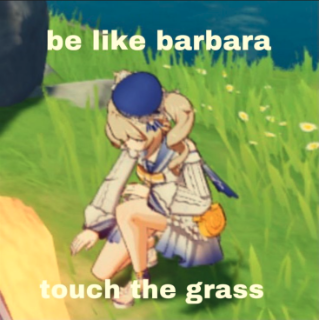 touch grass Discord sticker