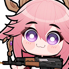 Yae Miko - Gun Discord sticker
