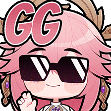 Yae Miko - GG / Cool Discord sticker
