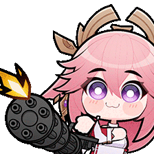 Yae Miko - Minigun Discord sticker