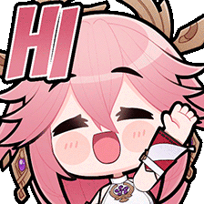 Yae Miko - Hi Discord sticker