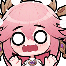 Yae Miko - Panic / Fear Discord sticker