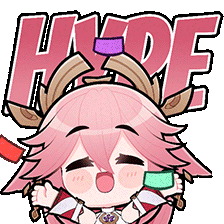Yae Miko - Hype / Party Discord sticker