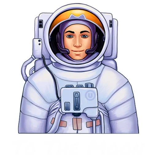 To the Moon Discord sticker