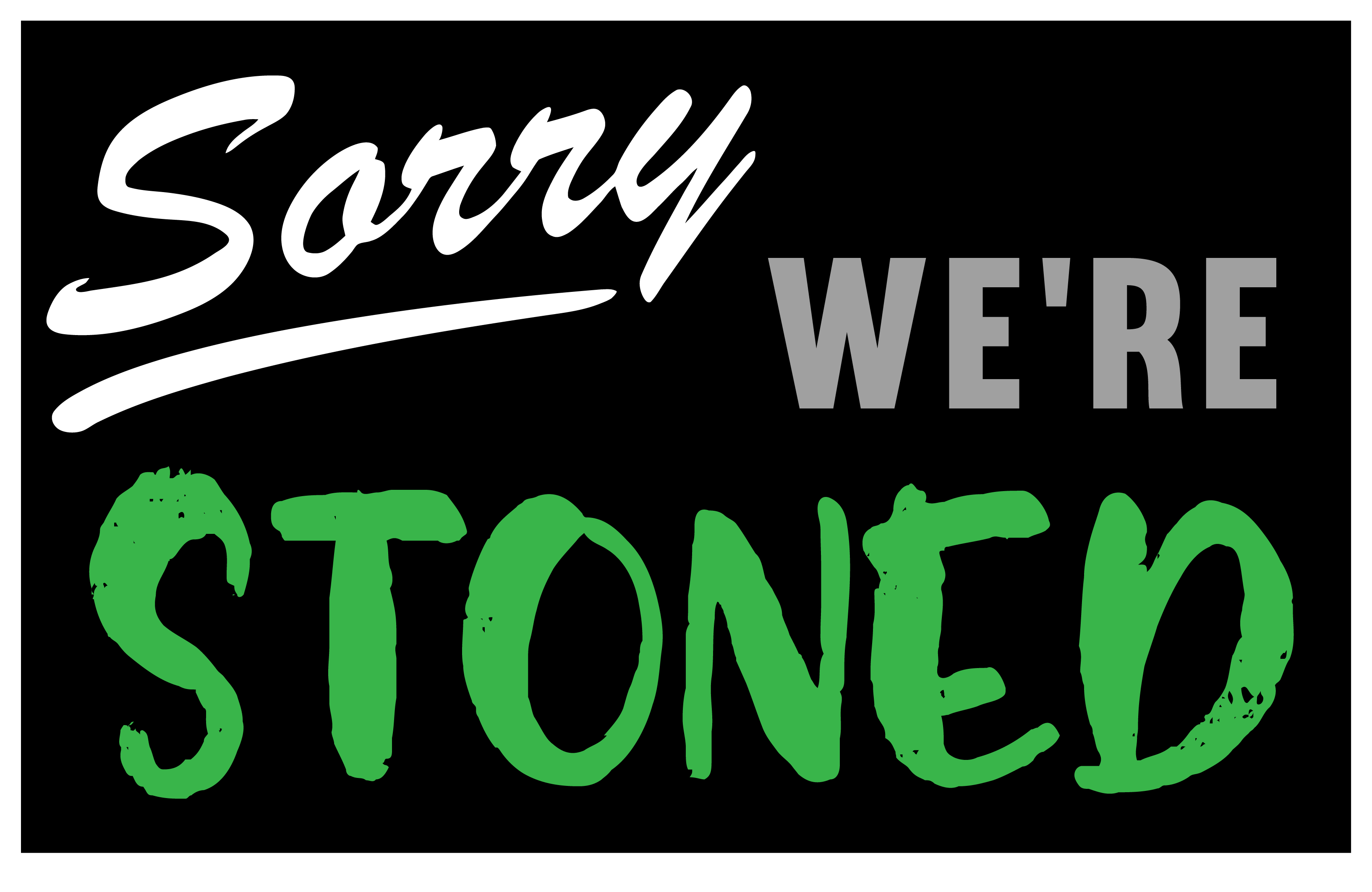 sorry we're stoned